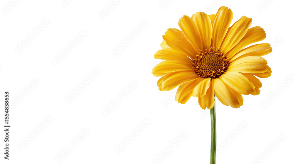 Fototapeta premium Yellow marigold flower Transparent background, PNG file