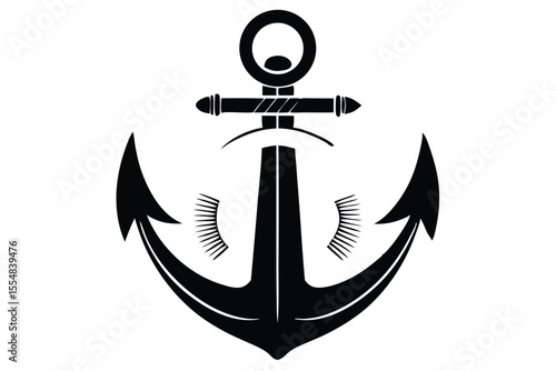 anchor on a black