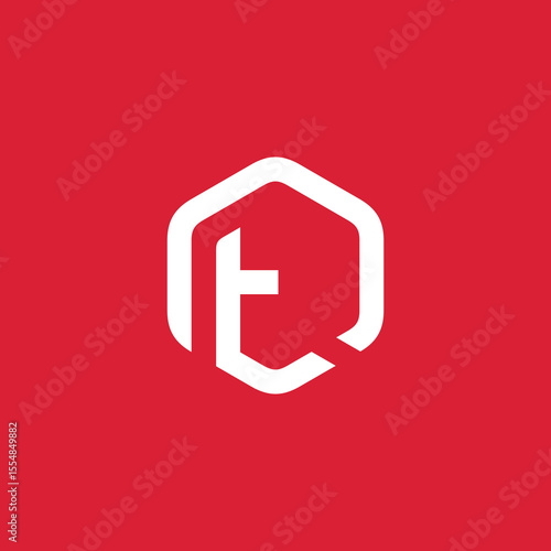 Hexagon Letter T Logo design vector template