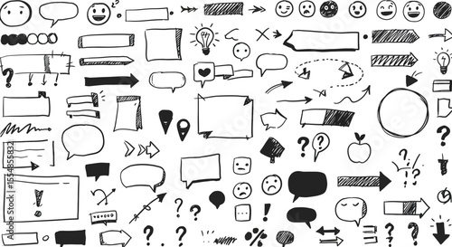Hand-Drawn Doodle Elements for Design and Visual Communication Projects