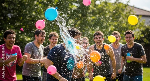 Group water balloon fight