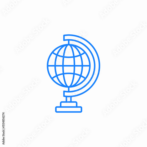 globe stand icon sign vector