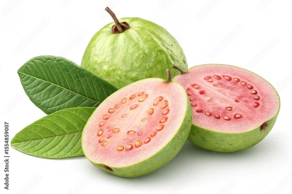 3d guava fruit illustration on White Background 3d guava fruit illustration on White Background