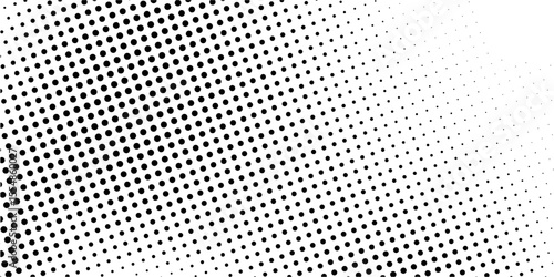 Half tone gradient. Dotted fine dot spraying and halftone dotted background seamless horizontal geometric texture