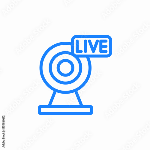 live webcam stream icon sign vector