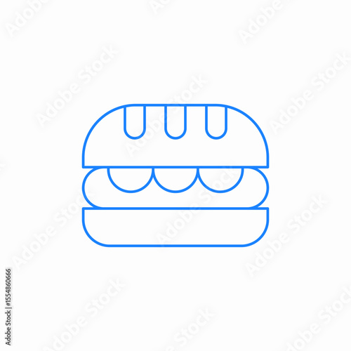 loaf bread sandwich icon sign vector