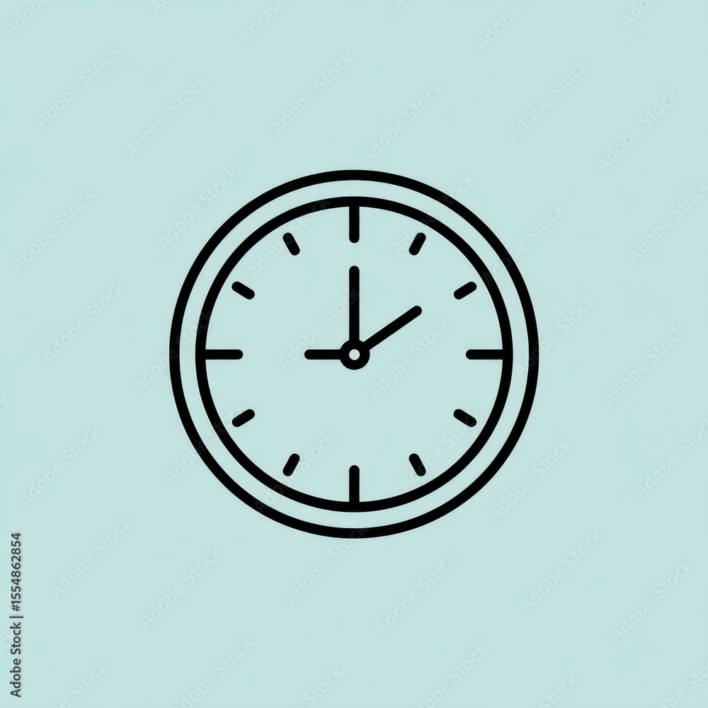 Simple clock illustration Simple clock illustration