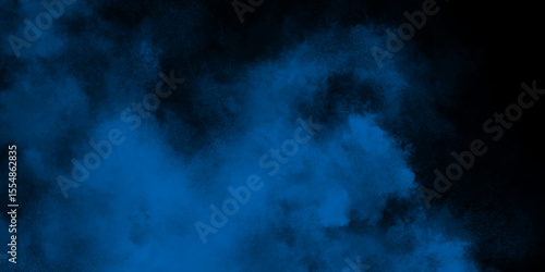 Abstract dark blue watercolor cloudiness, mist, or smog background. Dark navy blue sky with black background and blurred pattern. Vivid textured aquarelle painted art design background.	