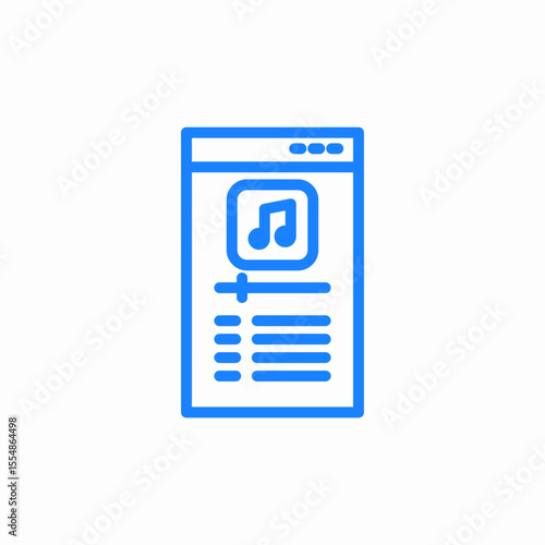 music player interface icon sign vector