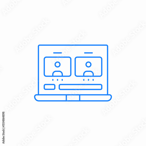 online profile comparison icon sign vector