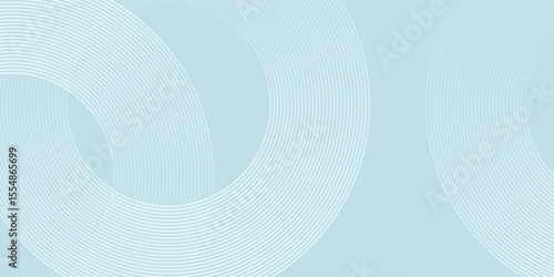 Modern abstract background. Glossy white gradient circle lines. Minimal geometric pattern. Simple graphic elements art