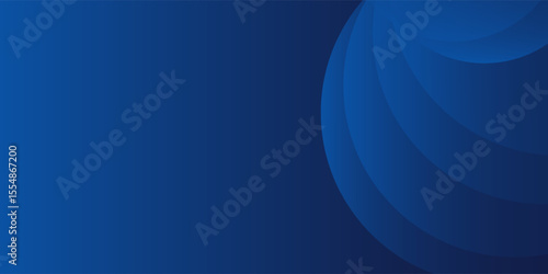 Canvas Print Blue glowing geometric lines on dark blue and navi background