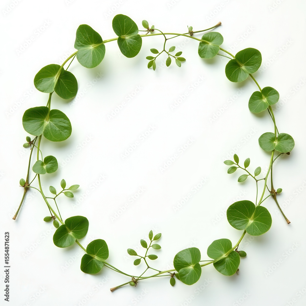 Fototapeta premium Ivy leaves, green leaves frame