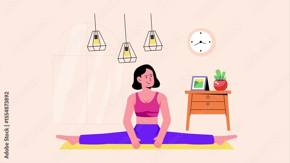 Woman Doing Split Leap Mp4 Video Animated Woman Doing Split Leap Mp4 Video Animated