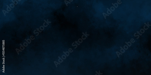 Abstract dark blue watercolor cloudiness, mist, or smog background. Dark navy blue sky with black background and blurred pattern. Vivid textured aquarelle painted art design background.	