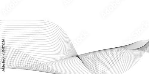 Abstract white and grey geometric smoky blend liens background. Gray and white abstract technology wavy curve lines background. Vector illustration.