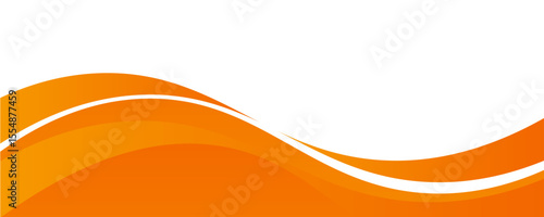 Vector orange line background curve element with white space for text and message design, overlapping layers, vector