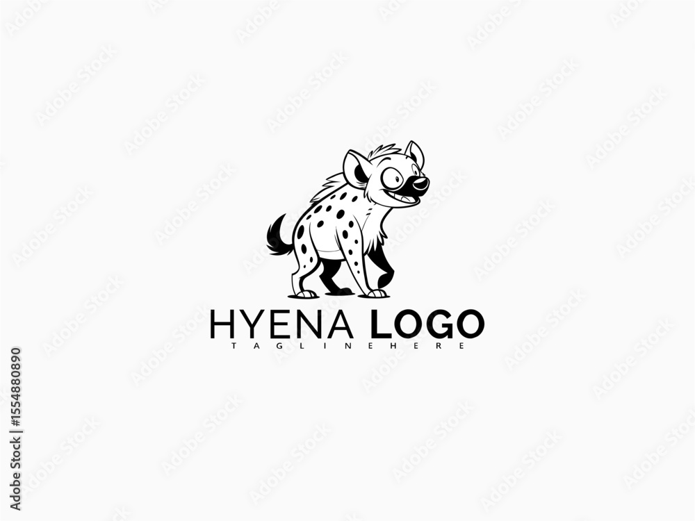 Minimalist cartoon hyena logo vector in black and white. Designed for branding storybooks, baby toy labels, educational zoo materials, or animal character logo design.
Minimalist cartoon hyena logo vector in black and white. Designed for branding storybooks, baby toy labels, educational zoo materials, or animal character logo design.