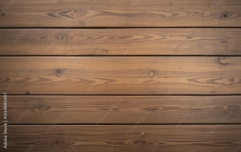 Fototapeta premium Close-up of a rich brown wooden plank wall texture.