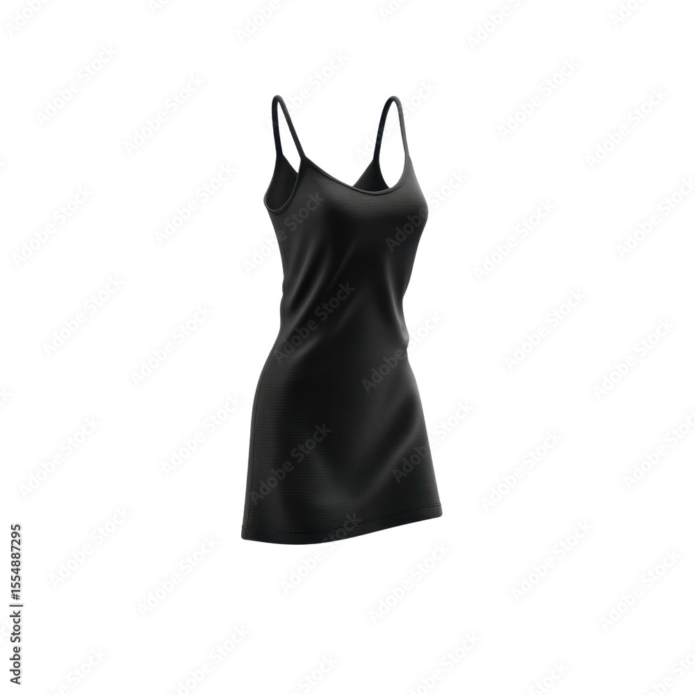Elegant Black Mini Dress with Simple Design Ideal for Casual or Evening Wear Fashion Photography Transparent background or png Elegant Black Mini Dress with Simple Design Ideal for Casual or Evening Wear Fashion Photography Transparent background or png
