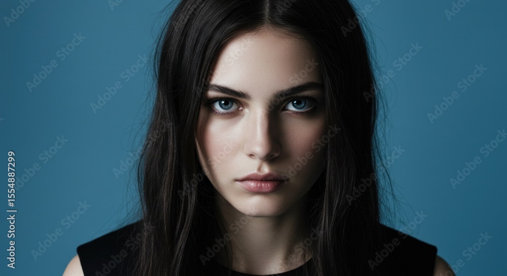 Fototapeta premium Portrait of a young woman with intense gaze