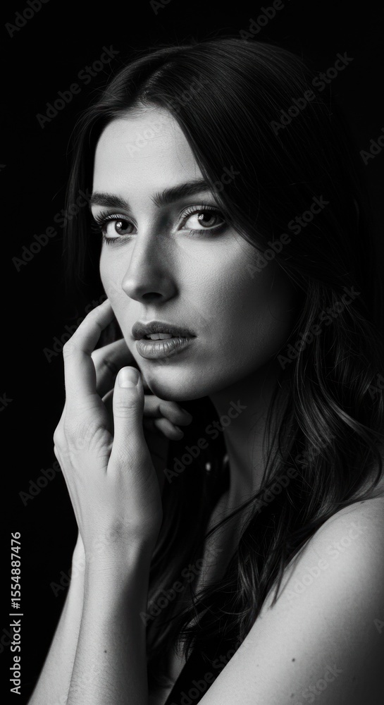 Portrait, woman, thoughtful Portrait, woman, thoughtful