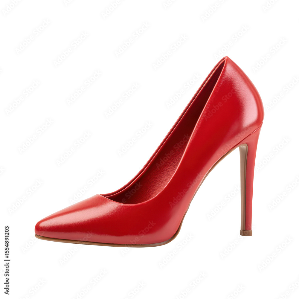 Elegant Red High Heel Shoe with Glossy Finish and Sleek Design for Fashion and Style Promotion Transparent background or png Elegant Red High Heel Shoe with Glossy Finish and Sleek Design for Fashion and Style Promotion Transparent background or png