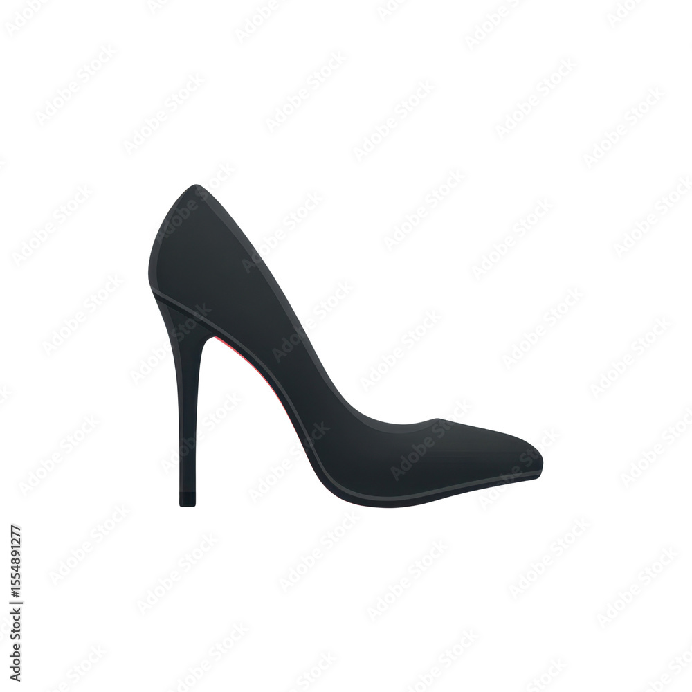 Elegant Black High Heel Shoe with Sleek Design and Pointed Toe for Fashion and Style Inspiration Transparent background or png Elegant Black High Heel Shoe with Sleek Design and Pointed Toe for Fashion and Style Inspiration Transparent background or png
