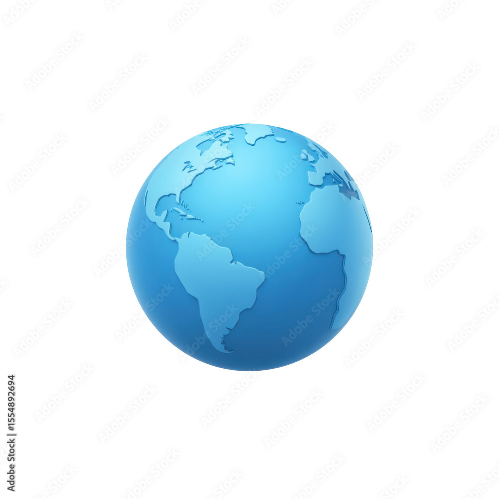 Detailed 3D Rendering of Earth with Blue Oceans and Visible Continents for Global Awareness and Environmental Themes Transparent background or png Detailed 3D Rendering of Earth with Blue Oceans and Visible Continents for Global Awareness and Environmental Themes Transparent background or png