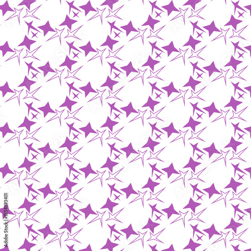 Abstract Star Shapes Repeating Tile—Playful Celestial Design