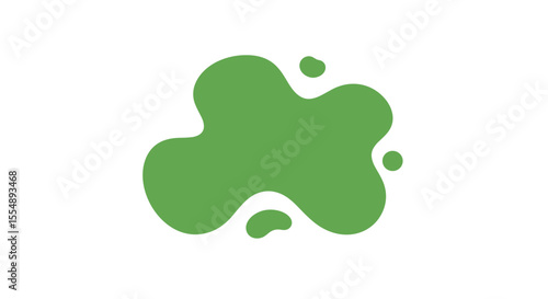 Abstract green blob shape vector illustration for design use in modern flat style