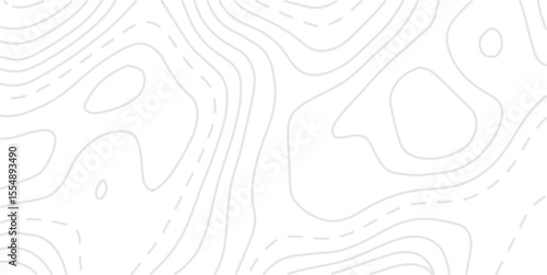 White wave paper curved reliefs abstract background, Abstract topographic contours map background, Topography map background. Vector geographic contour map