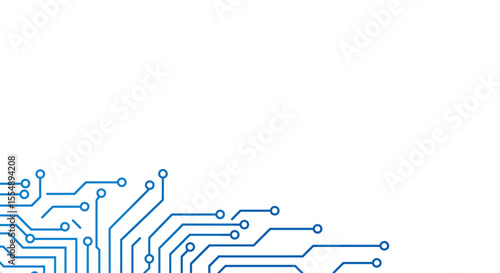 Futuristic technology circuit vector illustration - design for print, poster, flat style