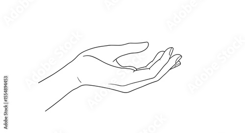 Minimalist hand gesture vector illustration for design projects and art concepts