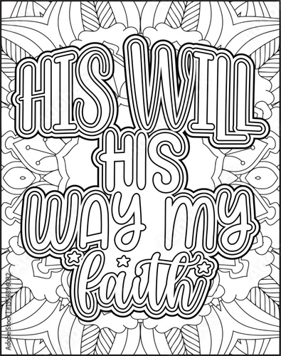 Bible Verse Coloring Page for Adults. Bible Verse Mandala Coloring Page