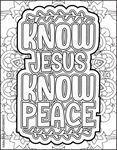 Bible Verse Coloring Page for Adults. Bible Verse Mandala Coloring Page