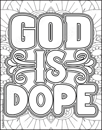 Bible Verse Coloring Page for Adults. Bible Verse Mandala Coloring Page