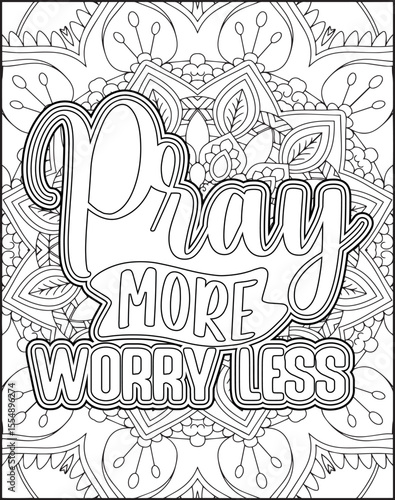 Bible Verse Coloring Page for Adults. Bible Verse Mandala Coloring Page
