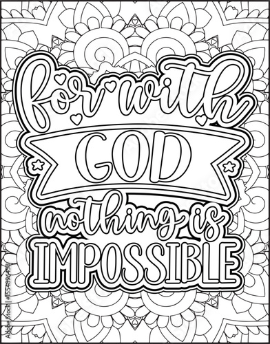Bible Verse Coloring Page for Adults. Bible Verse Mandala Coloring Page