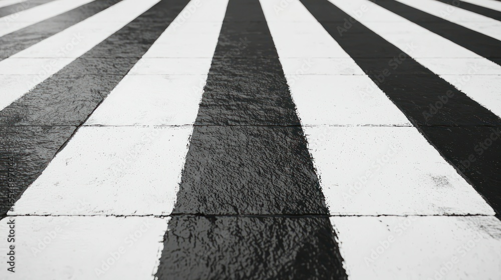 Obraz premium Striped surface black and white lines, textured close-up