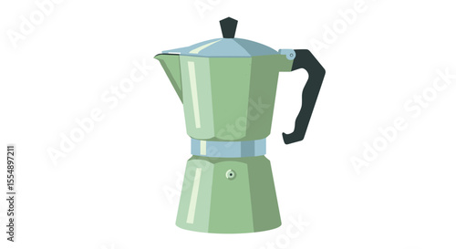 Classic coffee maker vector illustration for kitchen decor in flat style