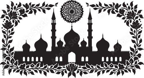 taj mahal silhouette, vector, city, architecture, building, silhouette, travel, illustration, church, tower, skyline, landmark, design, icon, castle, house, old, art, europe, india, symbol, famous, mo