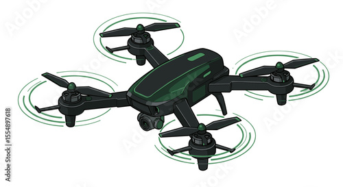 Futuristic drone vector illustration for design and technology projects in a modern style