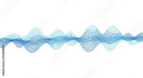 Digital waveform visualization vector illustration for technology projects