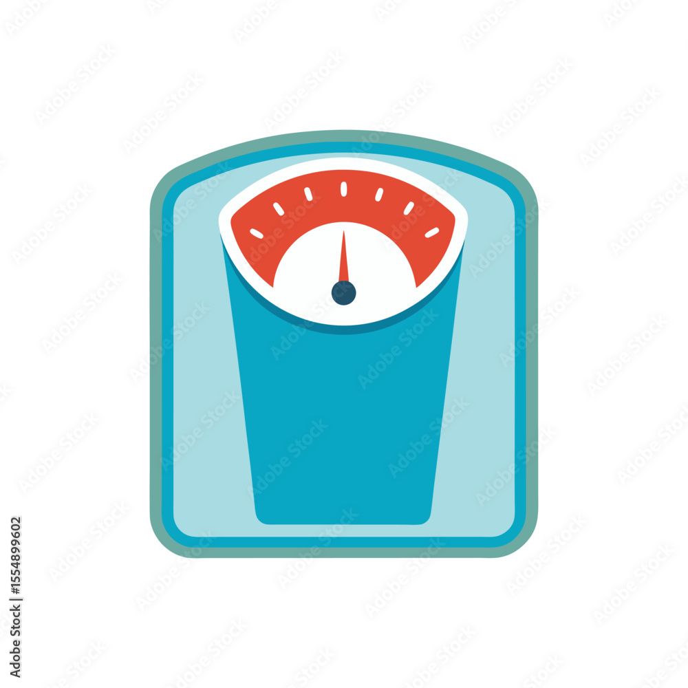 Obraz premium Bathroom Scale Vector Illustration on White Background