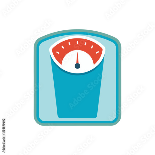 Bathroom Scale Vector Illustration on White Background