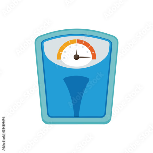 Bathroom Scale Vector Illustration on White Background