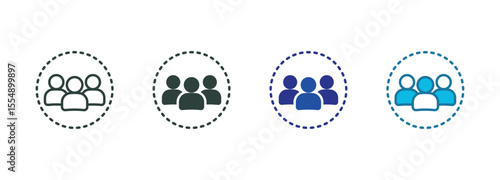 Team Icon Set Multiple Style Of