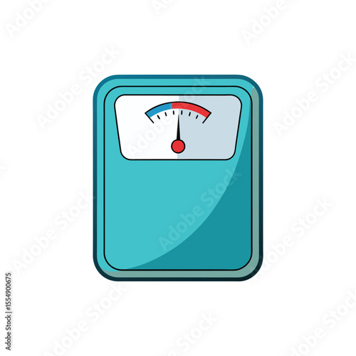 Bathroom Scale Vector Illustration on White Background