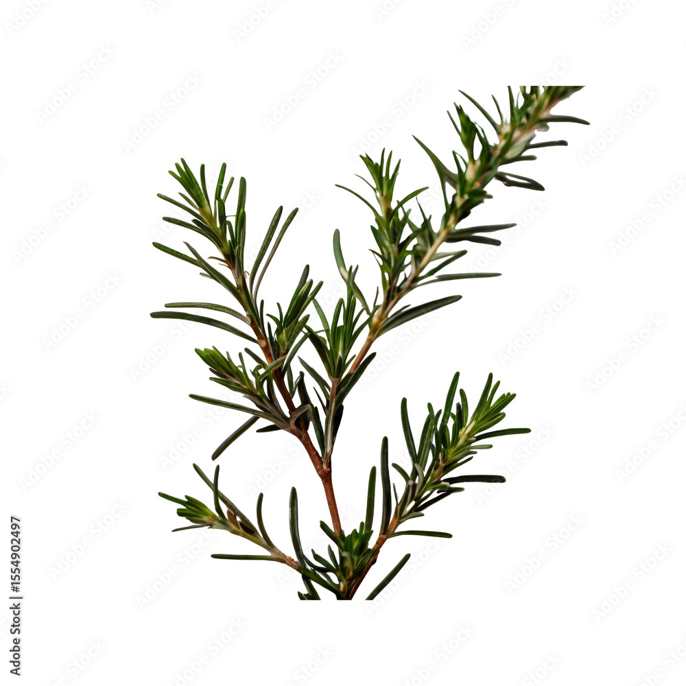 Fototapeta premium Fresh Rosemary Sprig Isolated on Transparent Background